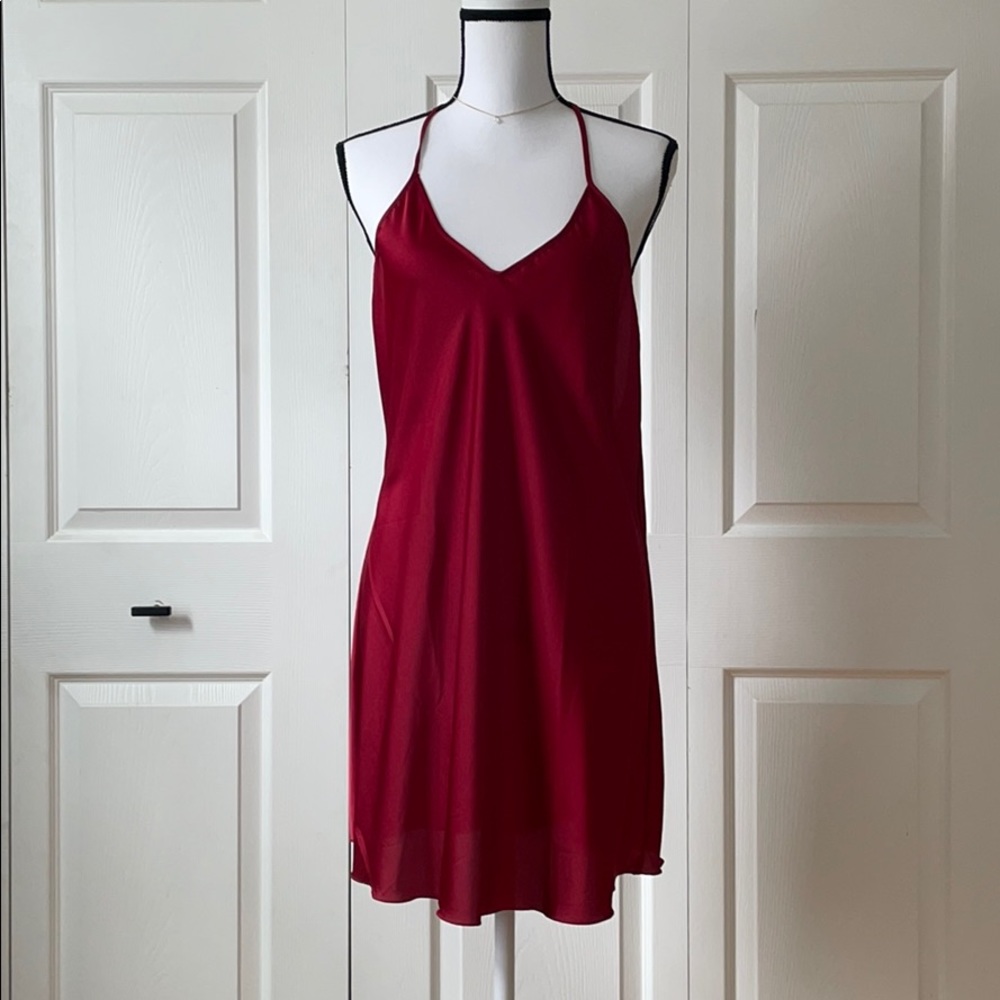 Red Satin Mini Dress